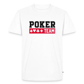 Équipe de poker - T-shirt Premium bio Homme - blanc - Devant - Nico (187cm)