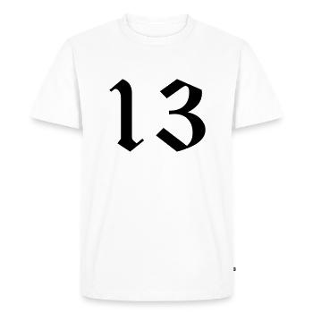 13 - Men's Premium Organic T-Shirt - white - Front - Nico (187cm)