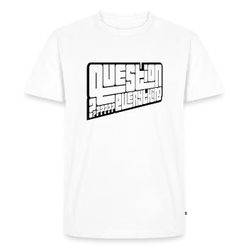 Critical Question Everything - Men's Premium Organic T-Shirt - white - Front - Nico (187cm)