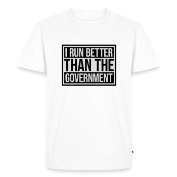 mieux fonctionner que le gouvernement - T-shirt Premium bio Homme - blanc - Devant - Nico (187cm)