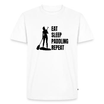 Stand-Up Paddling Stand Up Paddling Stand-Up Paddler Surfing - Men's Premium Organic T-Shirt - white - Front - Nico (187cm)