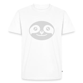 Head round sloth face - Men's Premium Organic T-Shirt - white - Front - Nico (187cm)