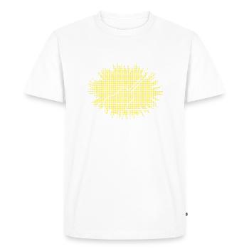 Guitare acoustique Explosion abstraite - T-shirt Premium bio Homme - blanc - Devant - Nico (187cm)