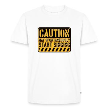 peut spontanément commencer à chanter - T-shirt Premium bio Homme - blanc - Devant - Nico (187cm)