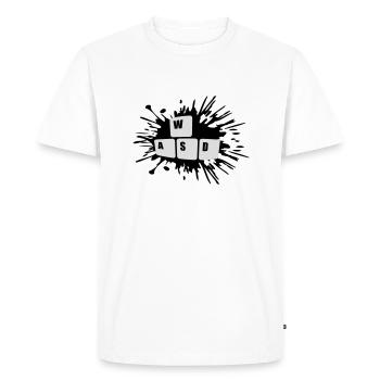 Keyboard Keys Gamer WASD - Men's Premium Organic T-Shirt - white - Front - Nico (187cm)