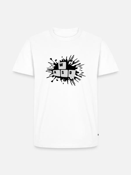 Keyboard Keys Gamer WASD - Men's Premium Organic T-Shirt - white