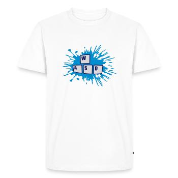 Gamer WASD Keyboard Keys - Men's Premium Organic T-Shirt - white - Front - Nico (187cm)