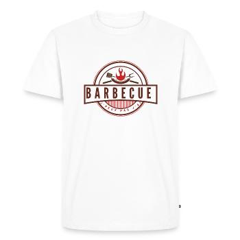 Je peux pas j'ai barbecue - T-shirt Premium bio Homme - blanc - Devant - Nico (187cm)