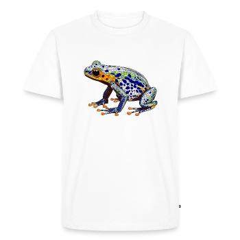 Grenouille empoisonnée avec une belle couleur d’avertissement comme un amphibien - T-shirt Premium bio Homme - blanc - Devant - Nico (187cm)