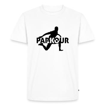 le parkour - T-shirt Premium bio Homme - blanc - Devant - Nico (187cm)