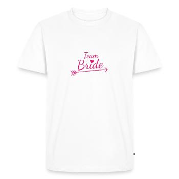 Équipe Bride Pink Heart - T-shirt Premium bio Homme - blanc - Devant - Nico (187cm)