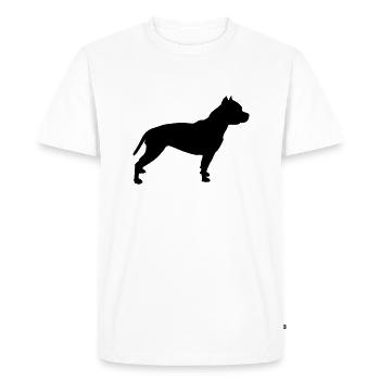 Pitbull Silhouette 1 - T-shirt Premium bio Homme - blanc - Devant - Nico (187cm)