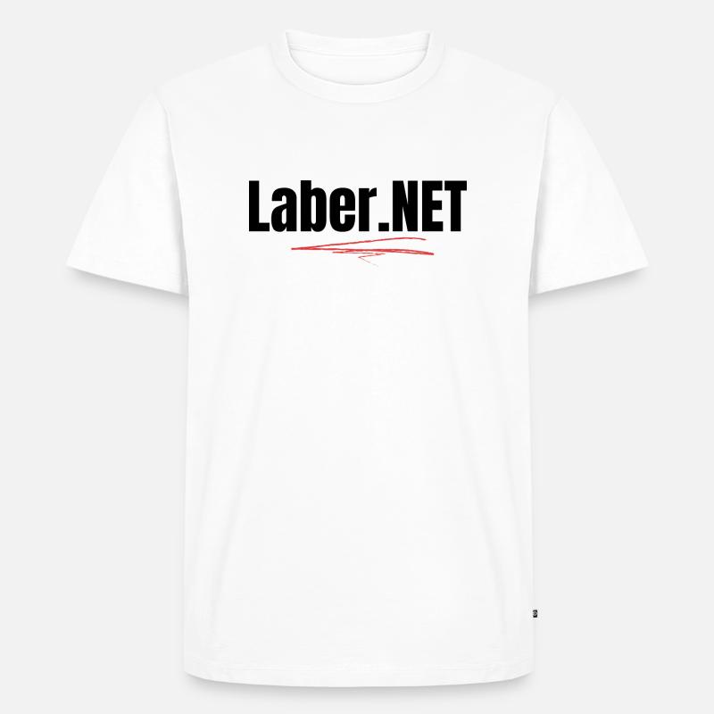 Laber NET - Männer Premium Bio T-Shirt - Weiß