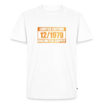 44e anniversaire édition limitée - ꝏ approvisionnement 12/1979 - T-shirt Premium bio Homme - blanc - Devant - Nico (187cm)