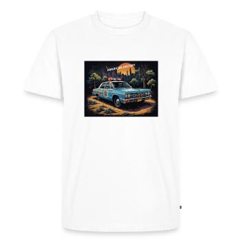 Police car - Men's Premium Organic T-Shirt - white - Front - Nico (187cm)