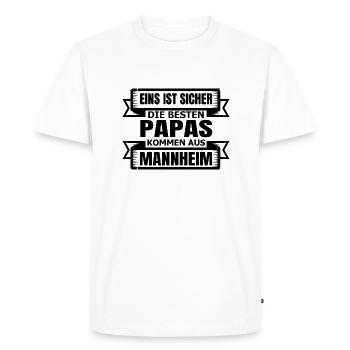 Mannheim Monnem Mannheimat - Men's Premium Organic T-Shirt - white - Front - Nico (187cm)