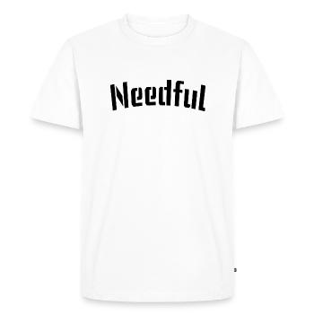 Needful - Men's Premium Organic T-Shirt - white - Front - Nico (187cm)