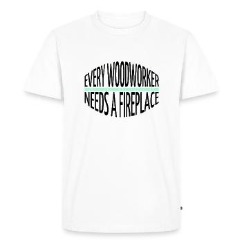 Tree Feller Americas - Men's Premium Organic T-Shirt - white - Front - Nico (187cm)