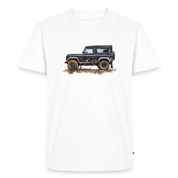 4x4 Defender 90 Adventure - Landy Bestseller - T-shirt Premium bio Homme - blanc - Devant - Nico (187cm)