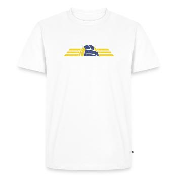 Volleyball papa hommes je Can_t ma fille a volleyb - T-shirt Premium bio Homme - blanc - Devant - Nico (187cm)