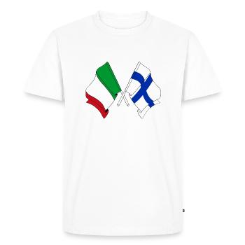 Drapeau de l’Italie, de la Finlande - T-shirt Premium bio Homme - blanc - Devant - Nico (187cm)