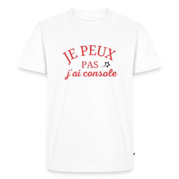 I can't I consoled - Men's Premium Organic T-Shirt - white - Front - Nico (187cm)