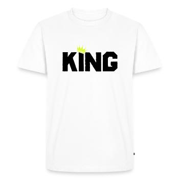 King - Men's Premium Organic T-Shirt - white - Front - Nico (187cm)