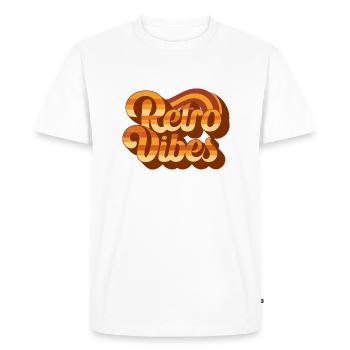 Ambiance rétro - T-shirt Premium bio Homme - blanc - Devant - Nico (187cm)