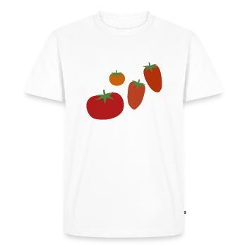 Tomatoes - Men's Premium Organic T-Shirt - white - Front - Nico (187cm)