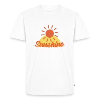 The sun shines - Men's Premium Organic T-Shirt - white - Front - Nico (187cm)