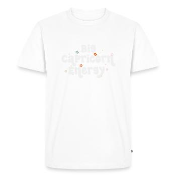 Big Capricorn Energy - Astrological Vibes - Men's Premium Organic T-Shirt - white - Front - Nico (187cm)