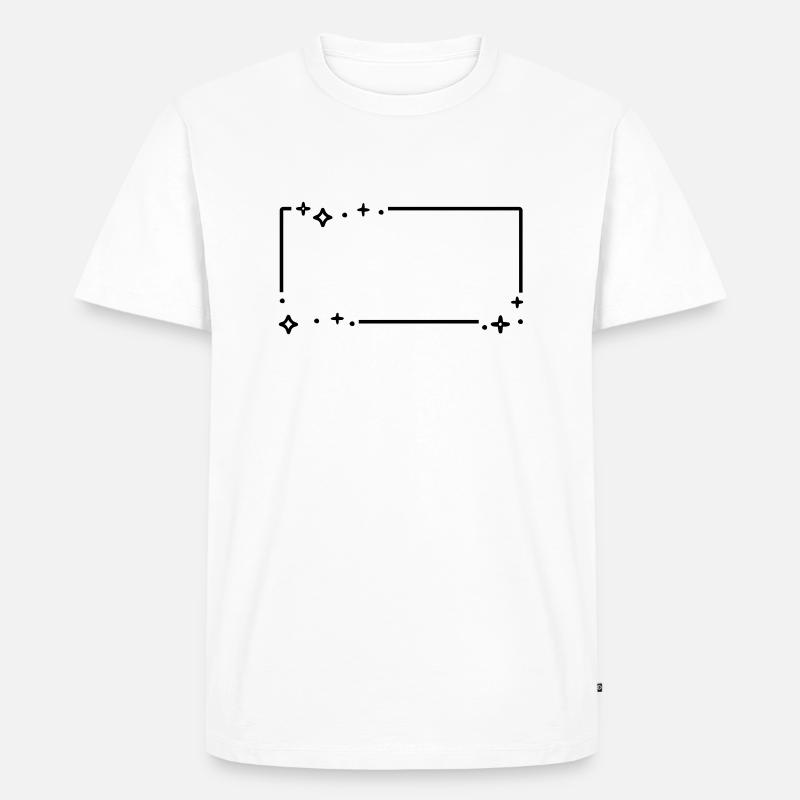 Sternchen Sterne Rahmen - Männer Premium Bio T-Shirt - Weiß