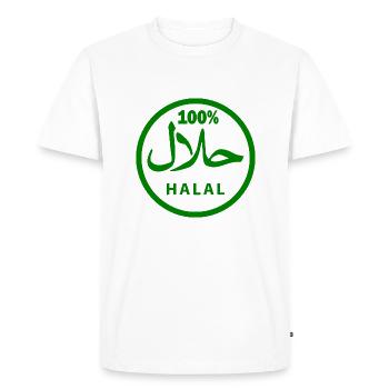 Halal - T-shirt Premium bio Homme - blanc - Devant - Nico (187cm)
