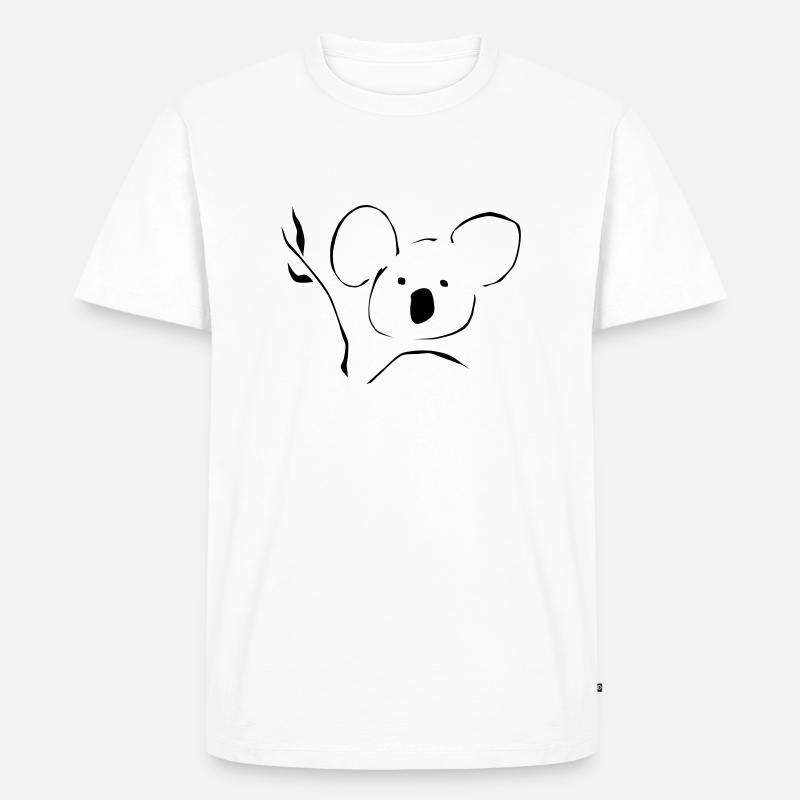 coala - Männer Premium Bio T-Shirt - Weiß