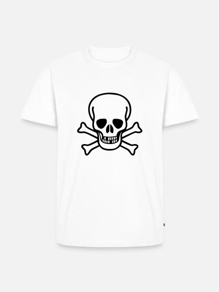 Skull - Men's Premium Organic T-Shirt - white