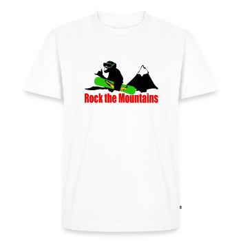 roche des montagnes - T-shirt Premium bio Homme - blanc - Devant - Nico (187cm)
