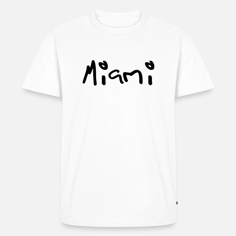 miami - Männer Premium Bio T-Shirt - Weiß