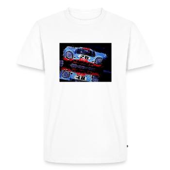 Course automobile - T-shirt Premium bio Homme - blanc - Devant - Nico (187cm)
