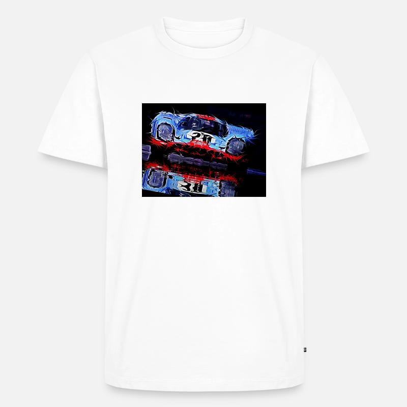 Course automobile - T-shirt Premium bio Homme - blanc