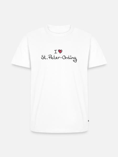 i_love_st_peter_ording__f2 - Men's Premium Organic T-Shirt - white