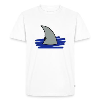 Shark / shark fin - Men's Premium Organic T-Shirt - white - Front - Nico (187cm)