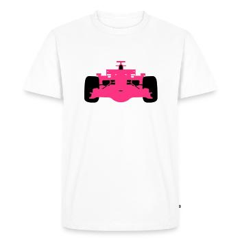 F1 # 4 - T-shirt Premium bio Homme - blanc - Devant - Nico (187cm)