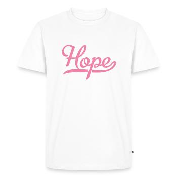 Hope - Men's Premium Organic T-Shirt - white - Front - Nico (187cm)