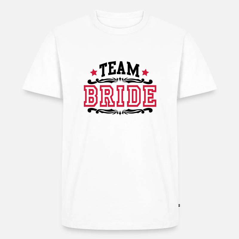 team bride - Männer Premium Bio T-Shirt - Weiß