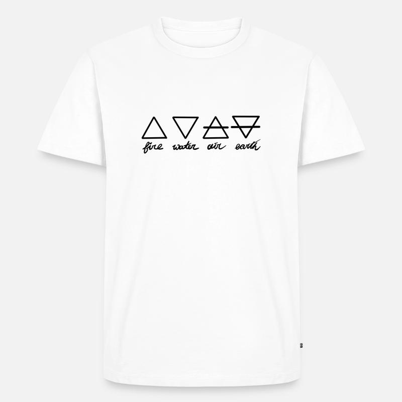 4 Elemente - Männer Premium Bio T-Shirt - Weiß