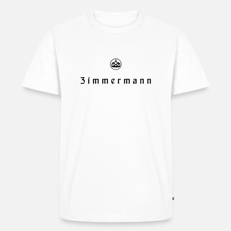 Zimmermann - Männer Premium Bio T-Shirt - Weiß