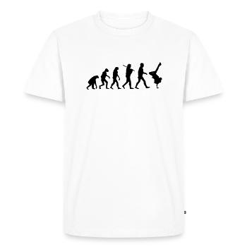 Evolution brakedance - Men's Premium Organic T-Shirt - white - Front - Nico (187cm)