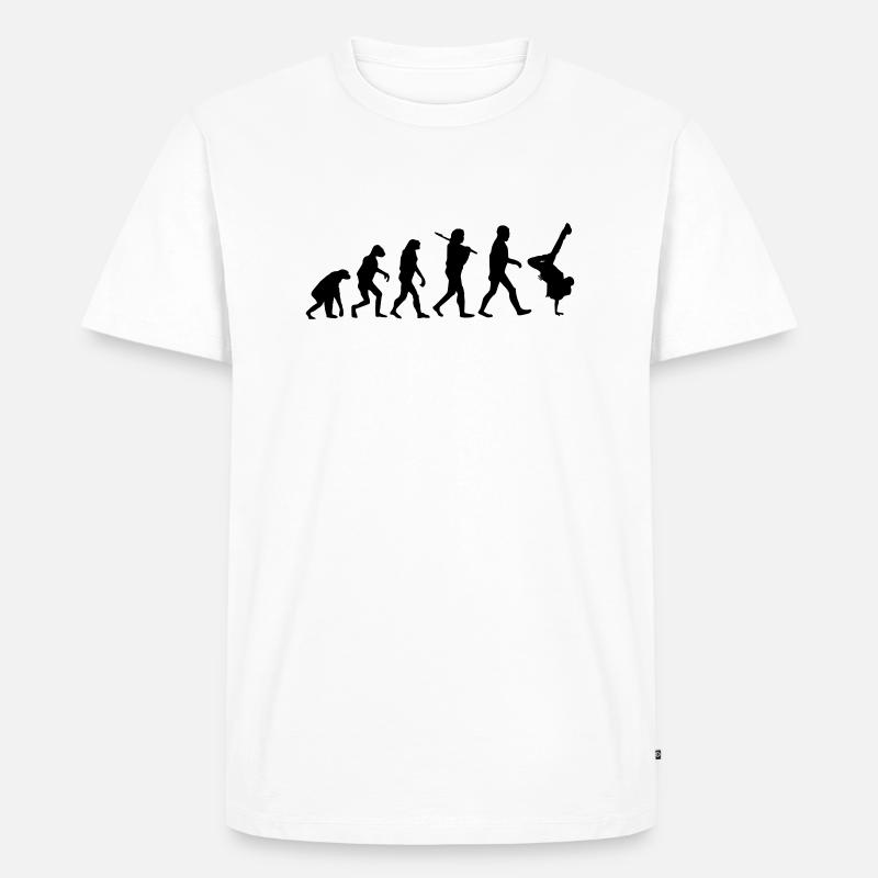 Evolution brakedance - Männer Premium Bio T-Shirt - Weiß