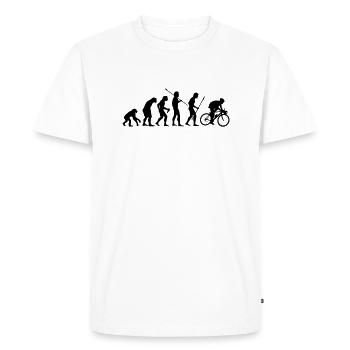 l'évolution de cycliste - T-shirt Premium bio Homme - blanc - Devant - Nico (187cm)