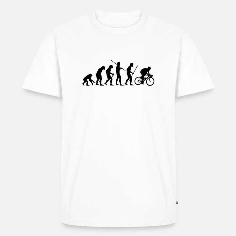 Biker evolution - Männer Premium Bio T-Shirt - Weiß